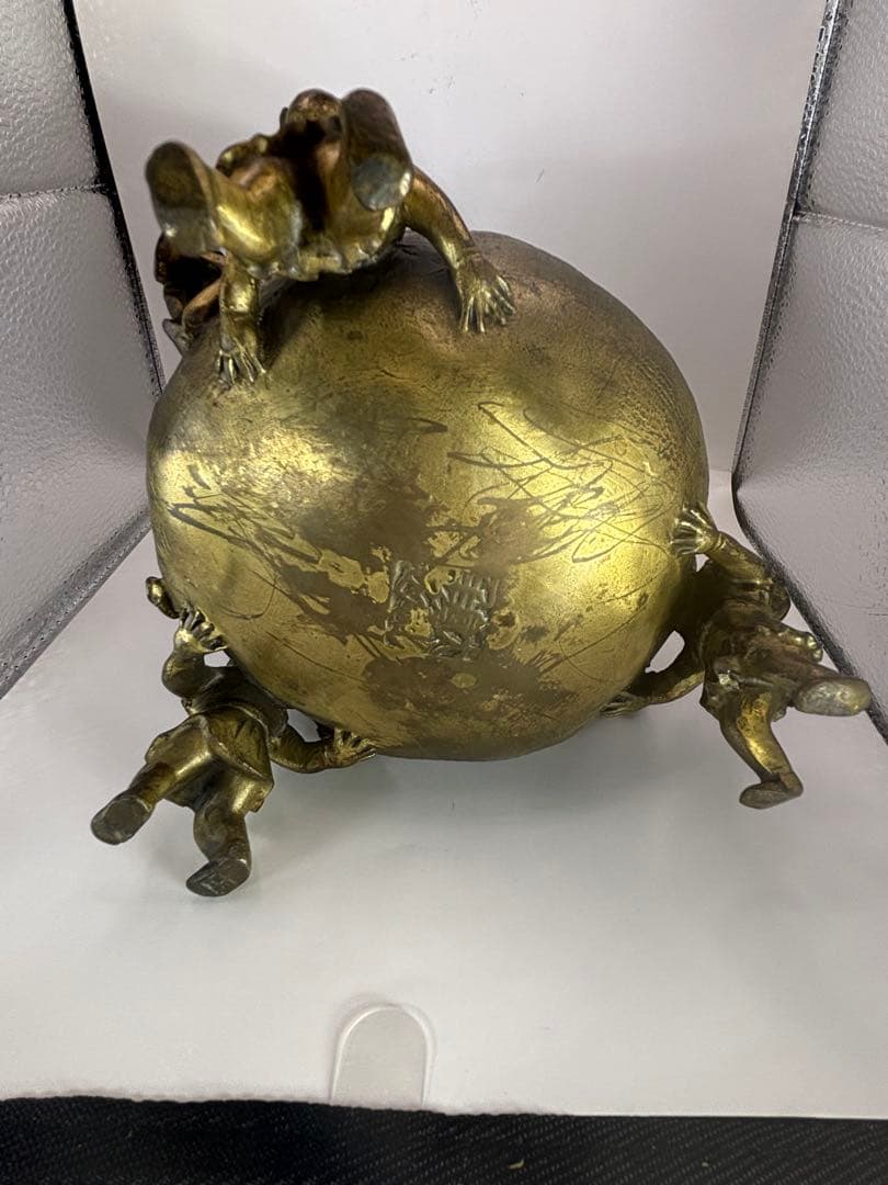 武比古作 純銀 SILVER999 フクロウ 4号緑 伝統工芸士”武比古 作