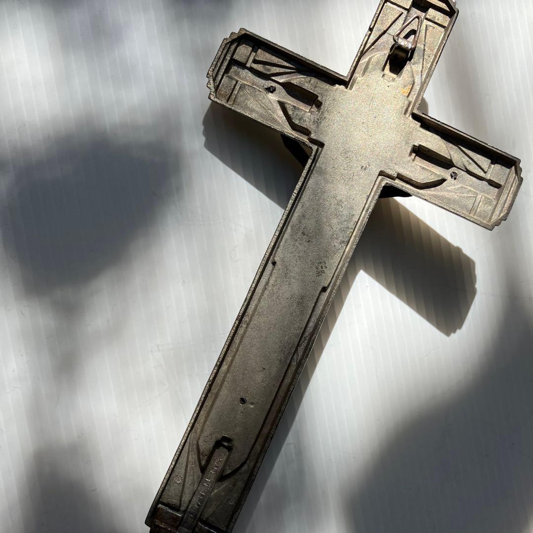 キリスト磔刑壁掛け フランスアンティーク アールデコ様式 十字架像