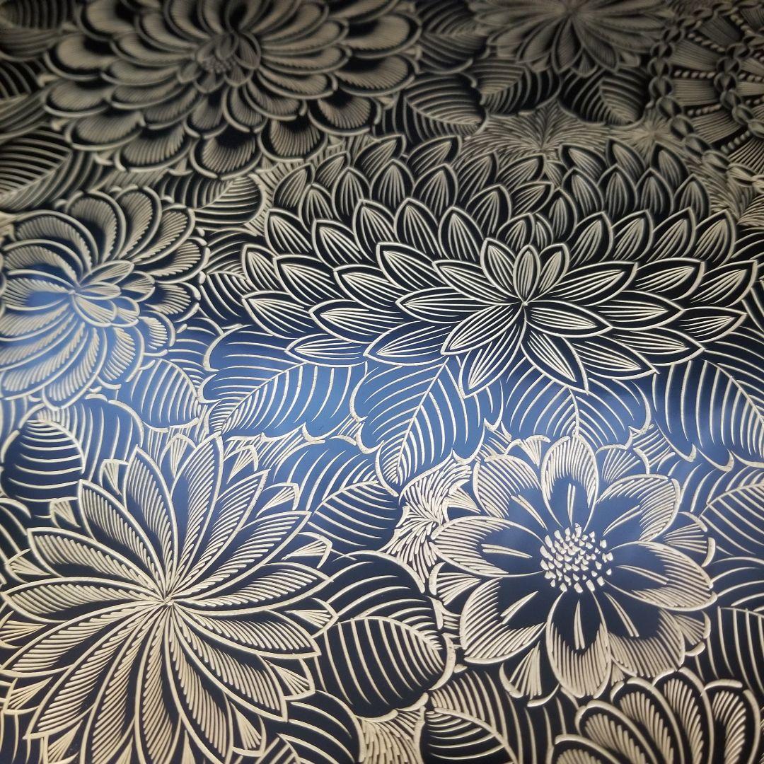 極美品 未使用 輪島塗 布着本堅地 二段重 黒漆 極上菊詰 沈金 蒔絵 重箱②