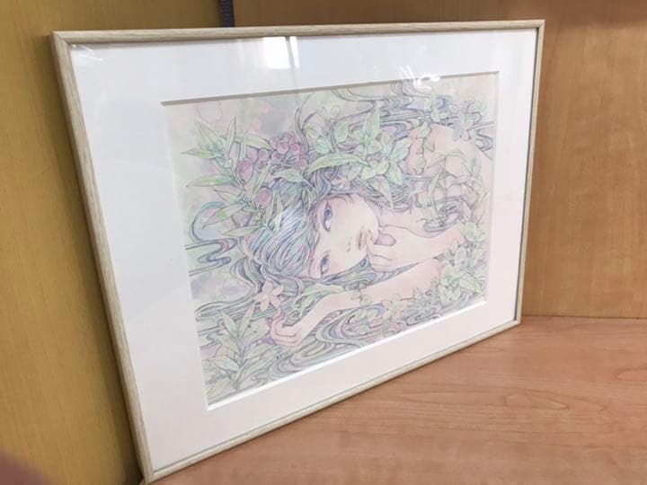 ☆F38 木村智博「一体化」アクリルガッシュ鉛筆、鉛筆画/ 直筆サイン/