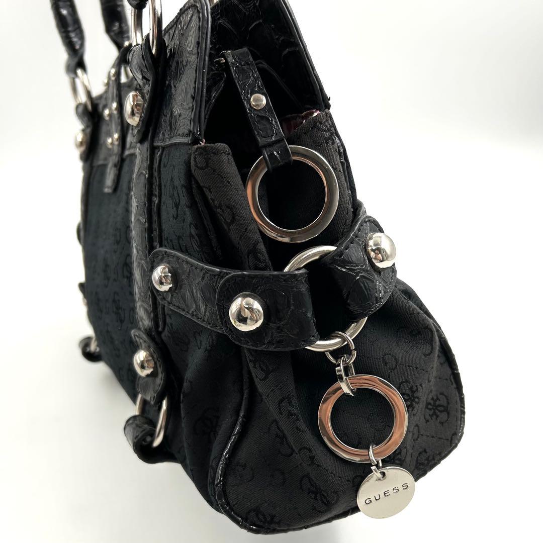 バッグ Vintage GUESS 633 Black Handbag Y2K