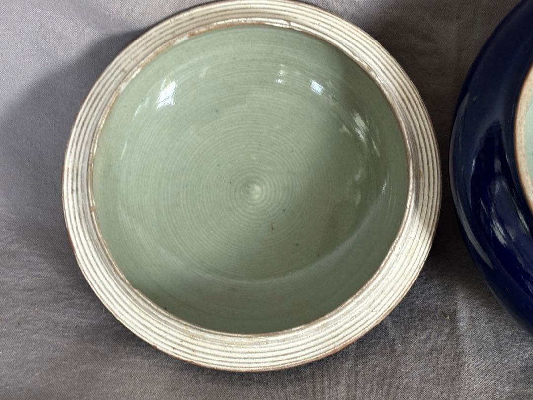 瑠璃釉蓋物椀 中国 唐物