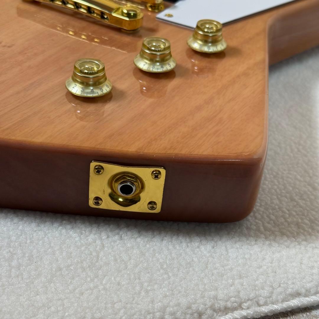自作 変形ボディ エレキギター EXPLORER TYPE NATURAL 自作 変形ボディ