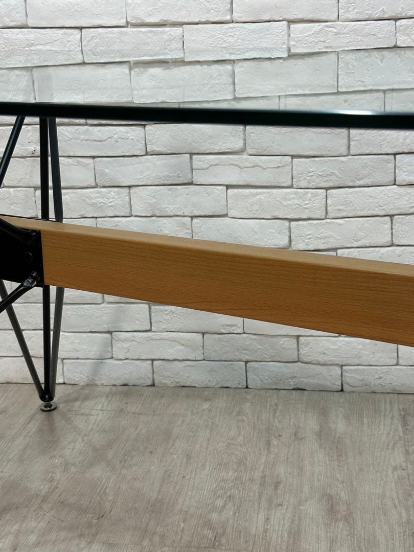 【東京都23区配送無料】デザイナーズ　ガラス　ダイニングテーブル　リビング　格安