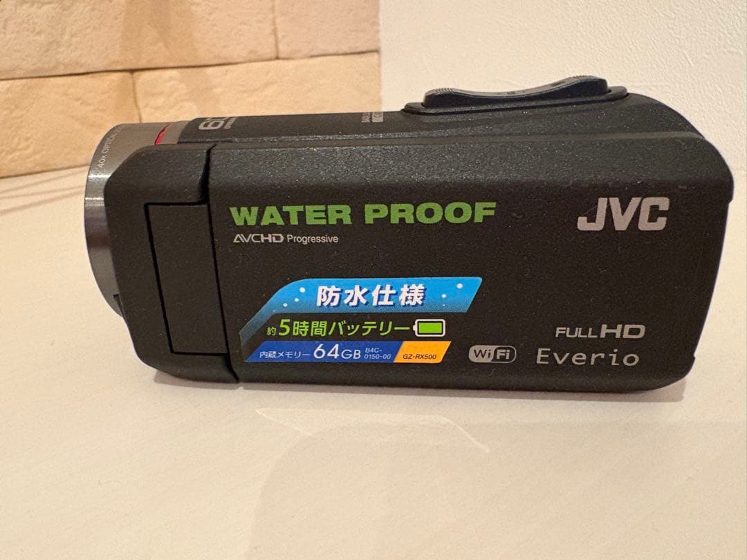 JVC GZ-RX500-B ブラック 防水ビデオカメラ