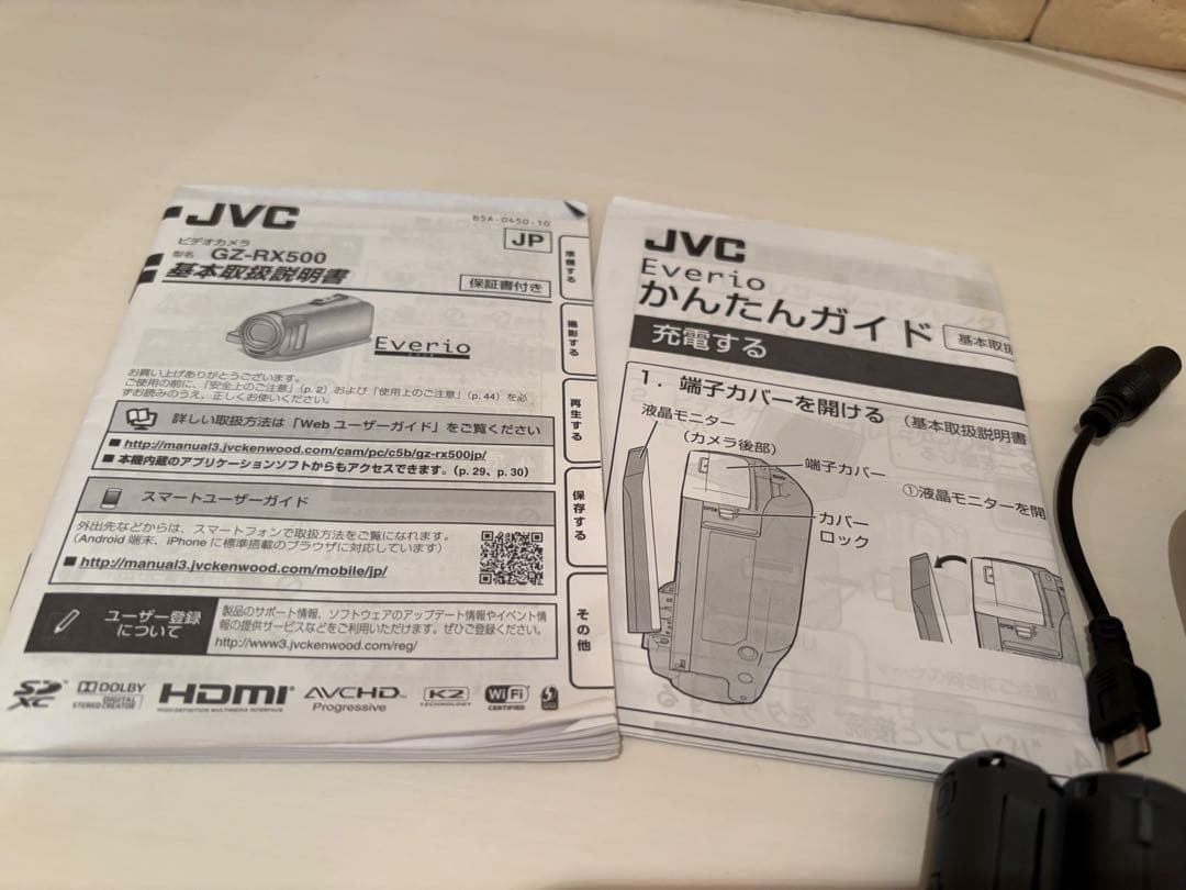 JVC GZ-RX500-B ブラック 防水ビデオカメラ