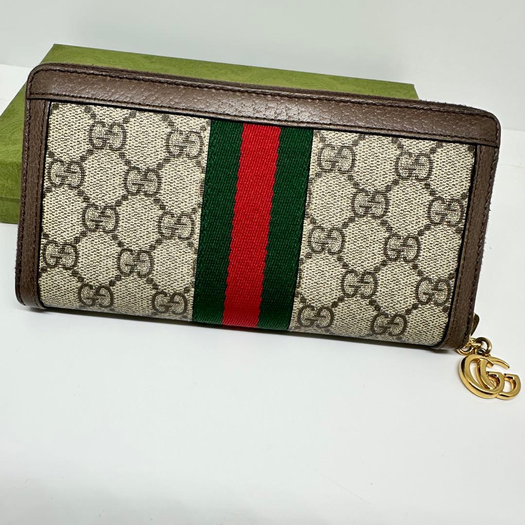 Gucci オフィディアGGスプリームシェリーライン長財布 - メルカリ