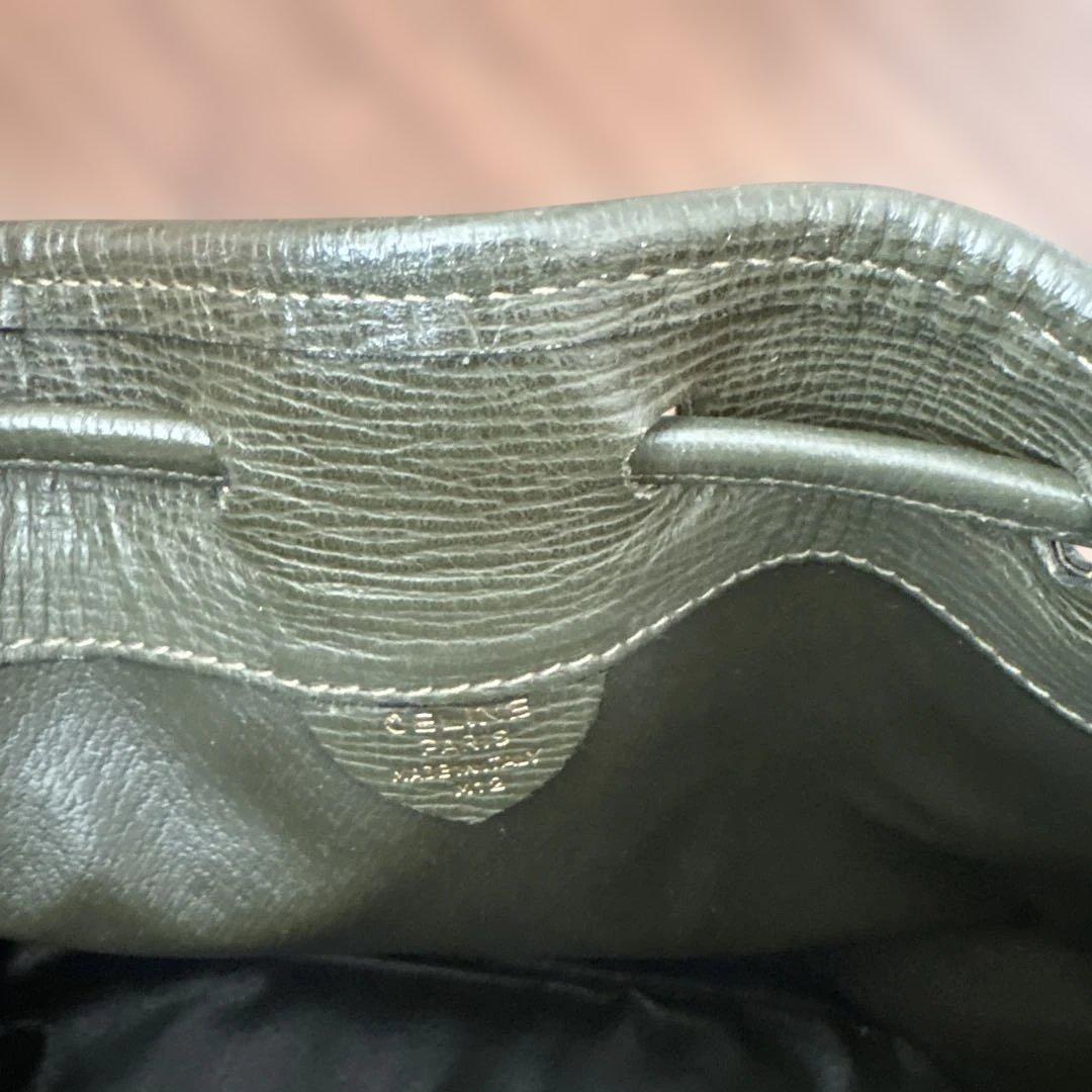CELINE オリーブグリーン バケットバッグ