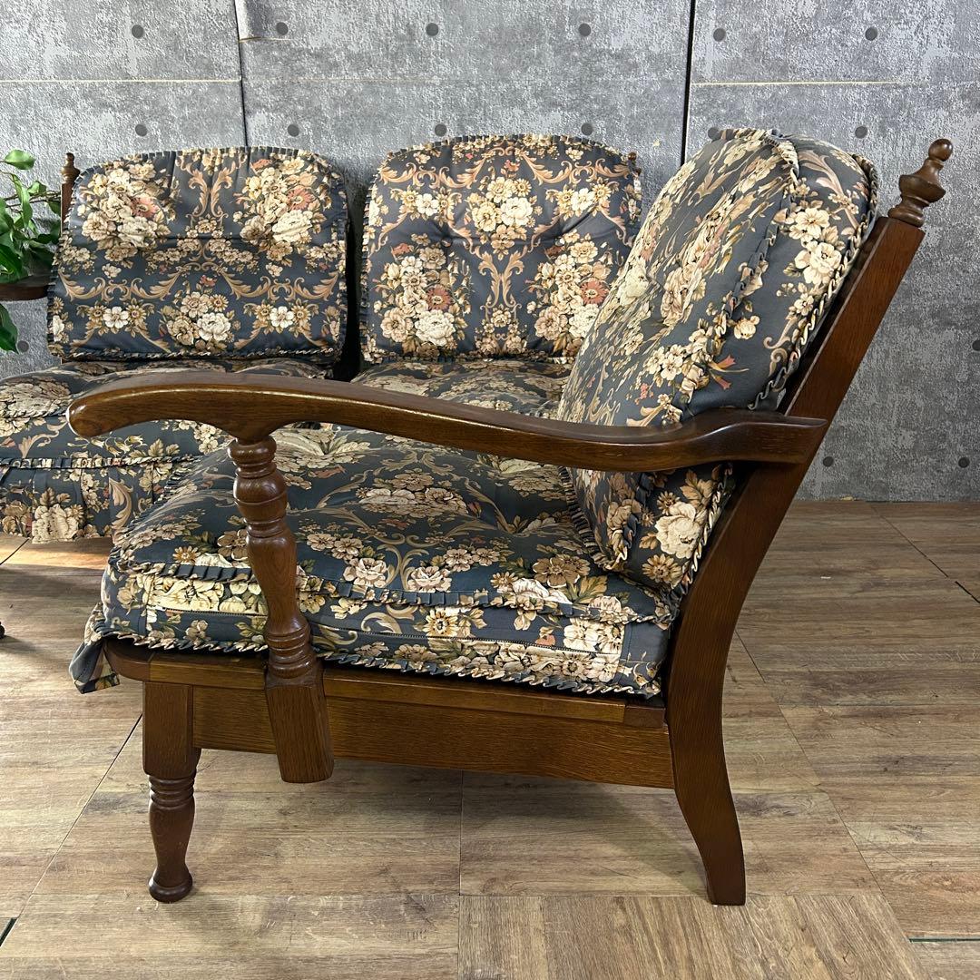 ꧁飛騨産業 HIDA꧂キツツキマーク 穂高 リビングソファ5Pセット チェア