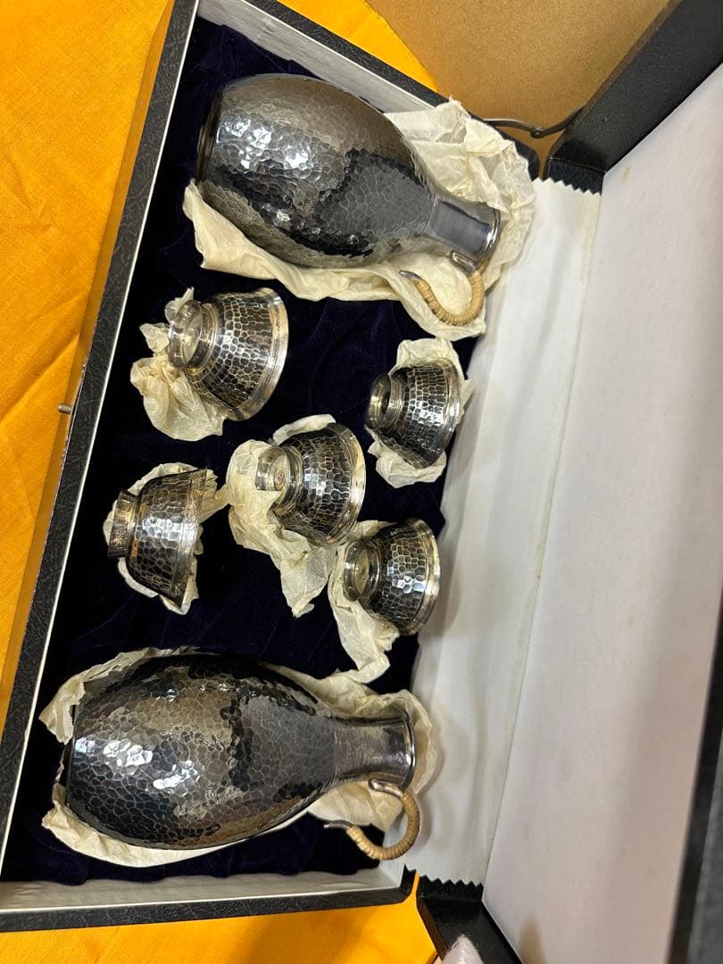 新品】純銀製 徳利・猪口セット 酒器 チロリ 盃シルバー 総重量252g