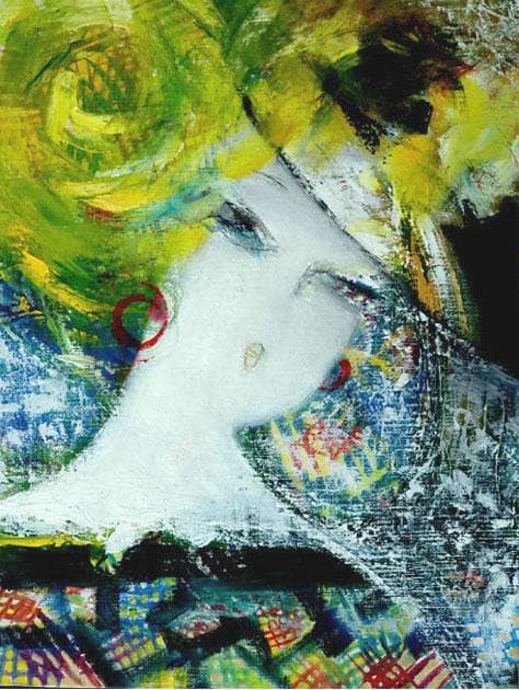 油絵 菅家令子 絵 絵画 インテリア 額付(白) F6-080312 人物 女性