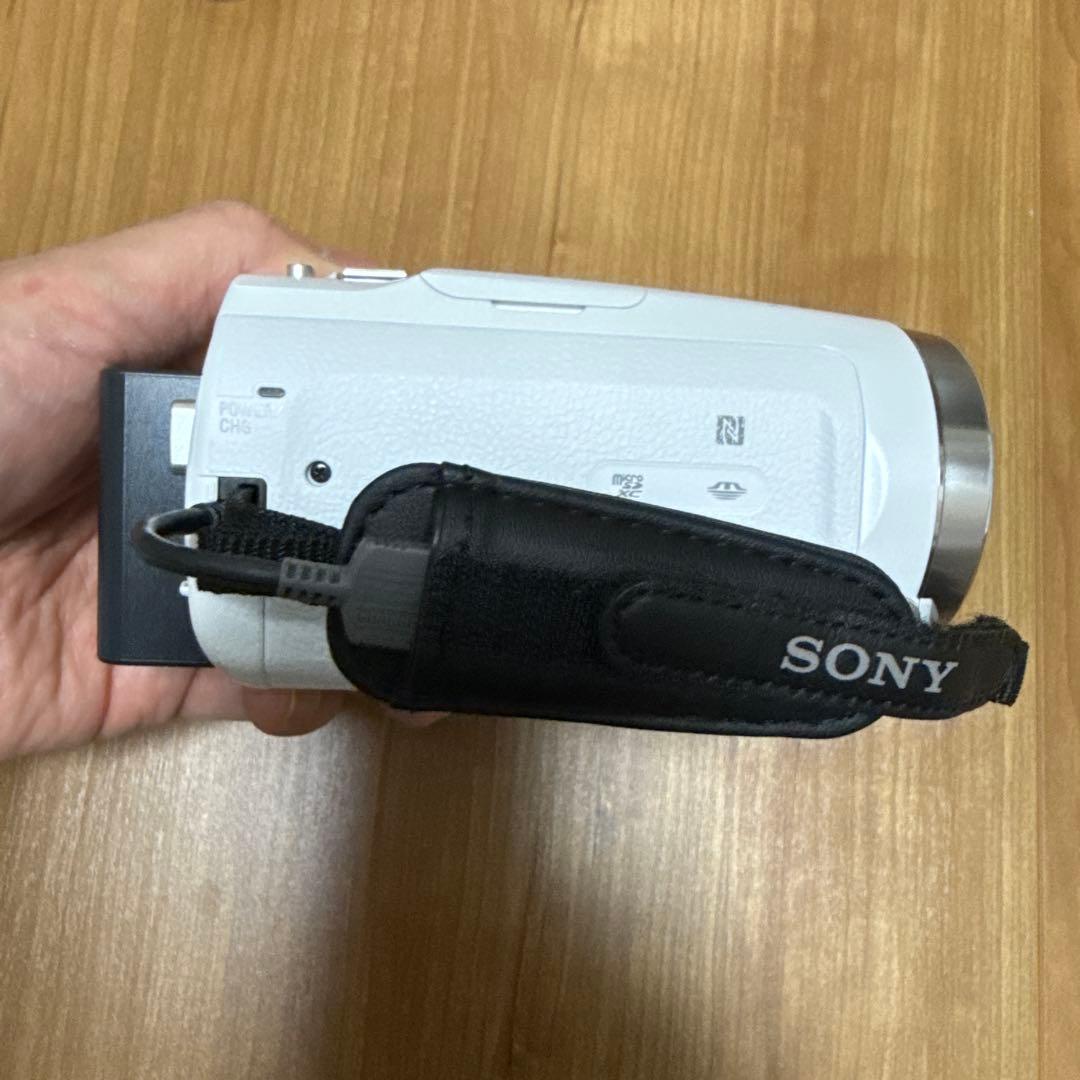 【美品】SONY ビデオカメラ HDR-CX680 ホワイト　ケース付き