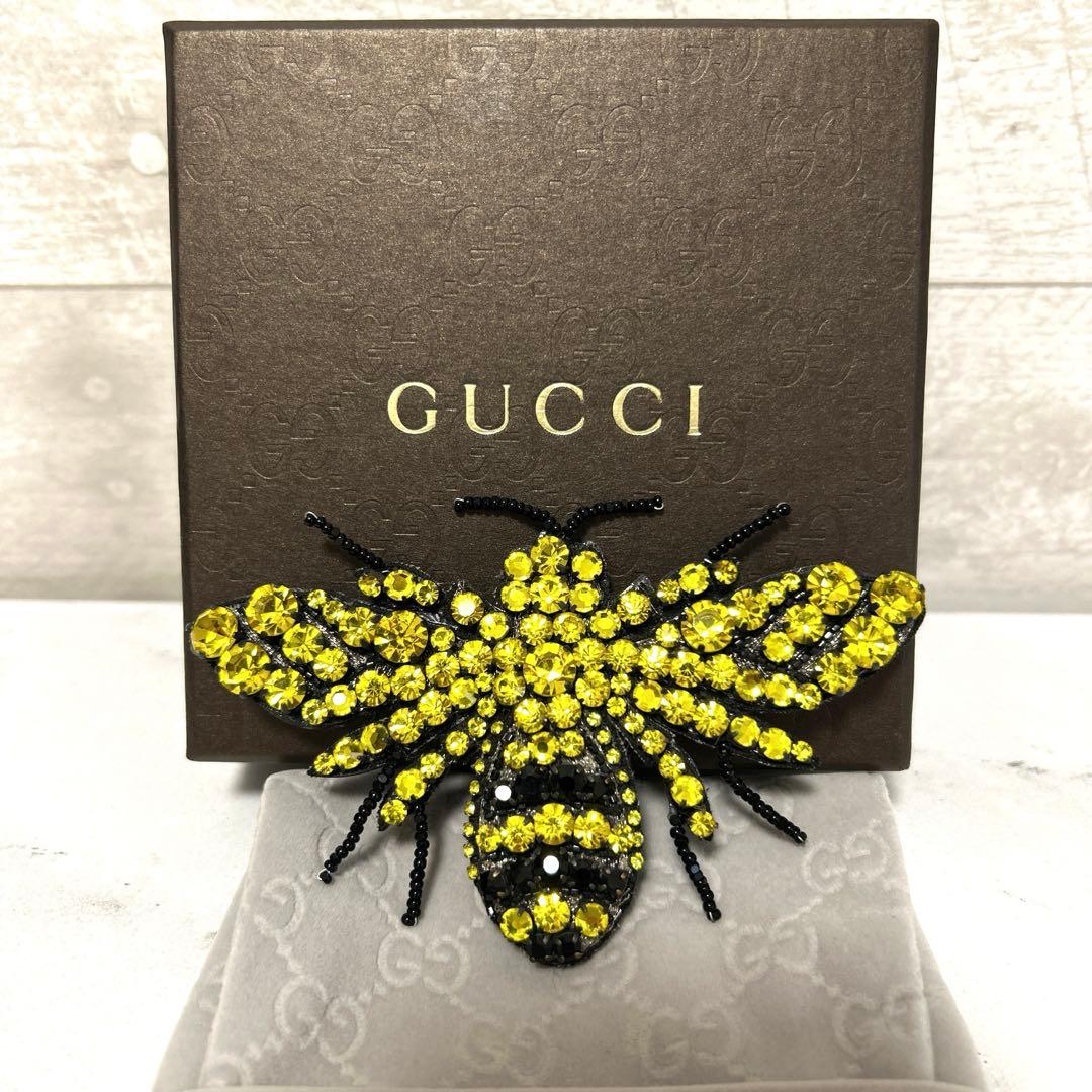 美品 GUCCI グッチ Bee ビーモチーフ ブローチ ハチ 蜂 レア 希少