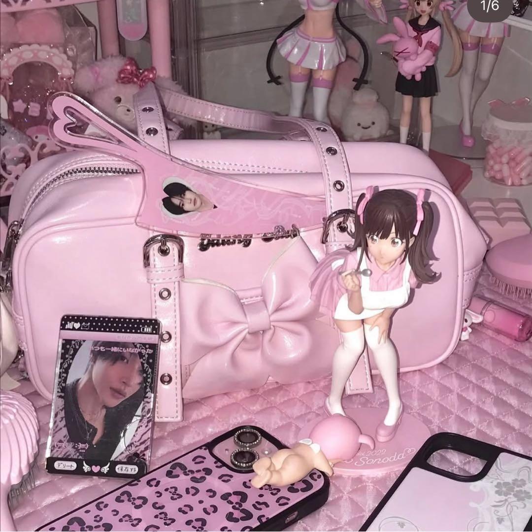 韓国 idang club ribbon mini bag