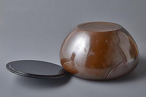 u251 茶道具 金森紹栄 砂張銅捻梅水指