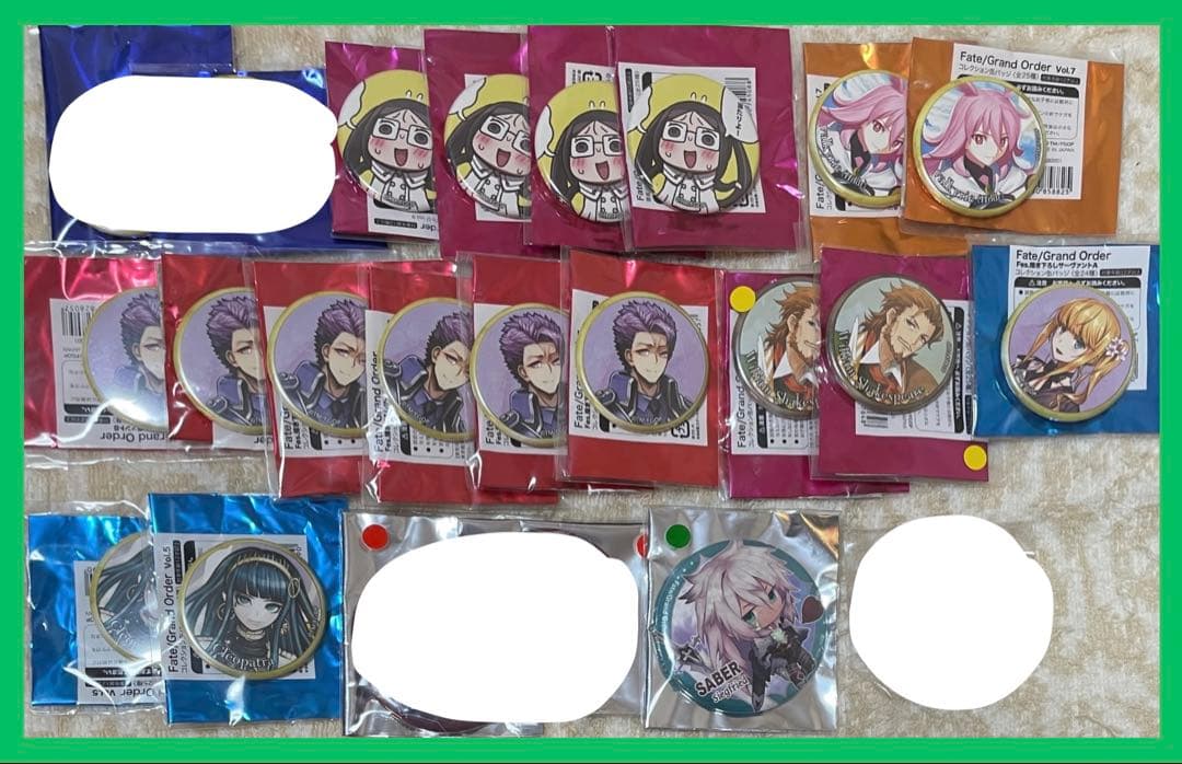【バラ売り100円〜】 Fate FGO fes 霊基召喚缶バッジ など