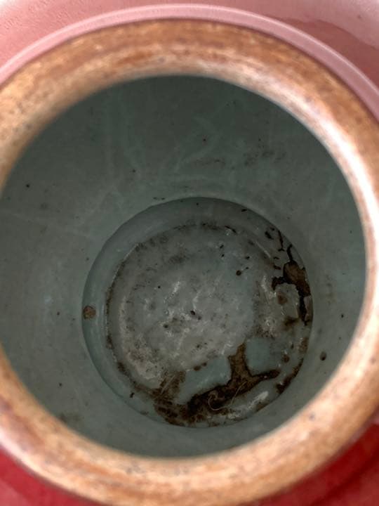 【希少品】古美術　辰砂釉壺　清時代　共箱/西—1