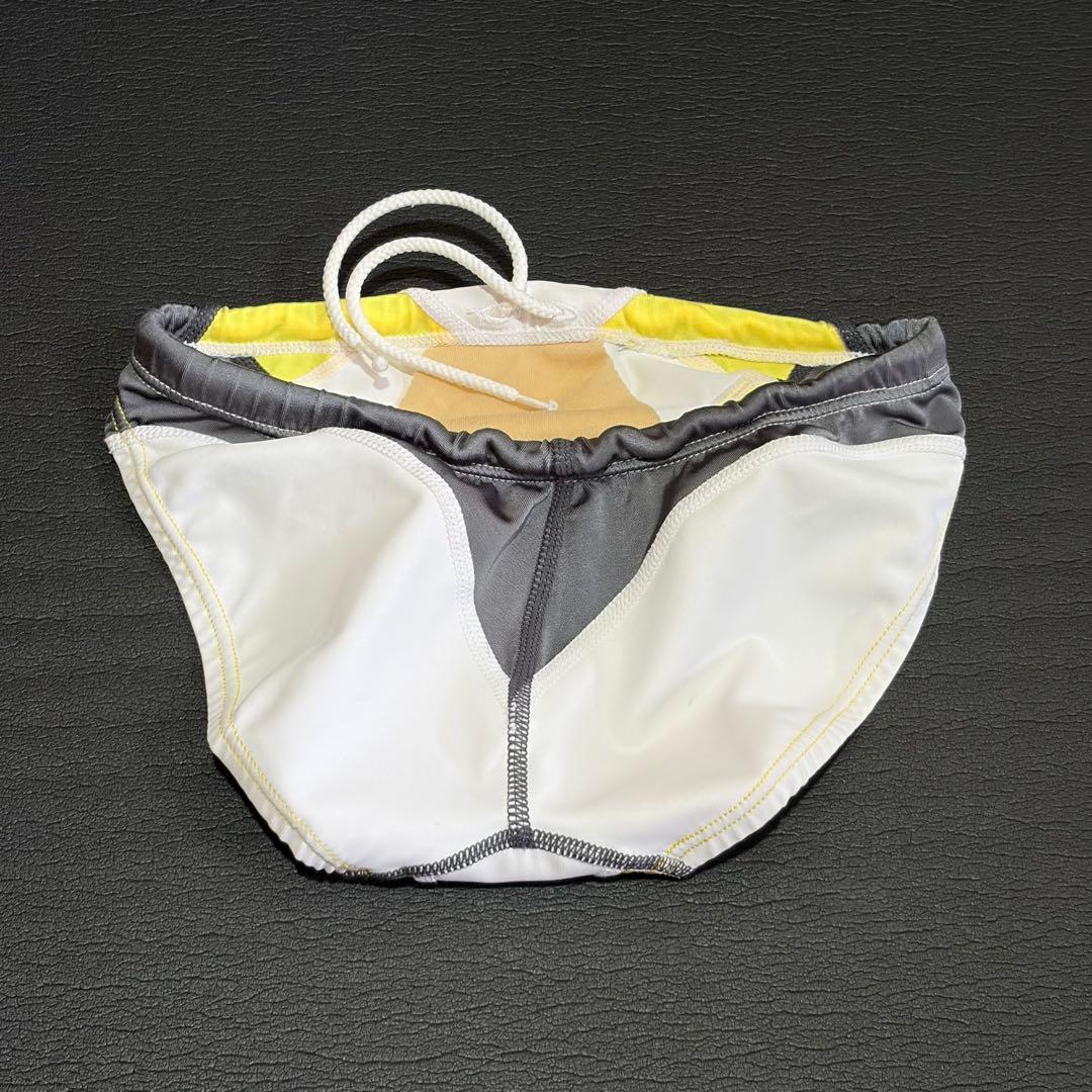 speedo 競泳水着 ホワイト/イエロー/グレー 140サイズ