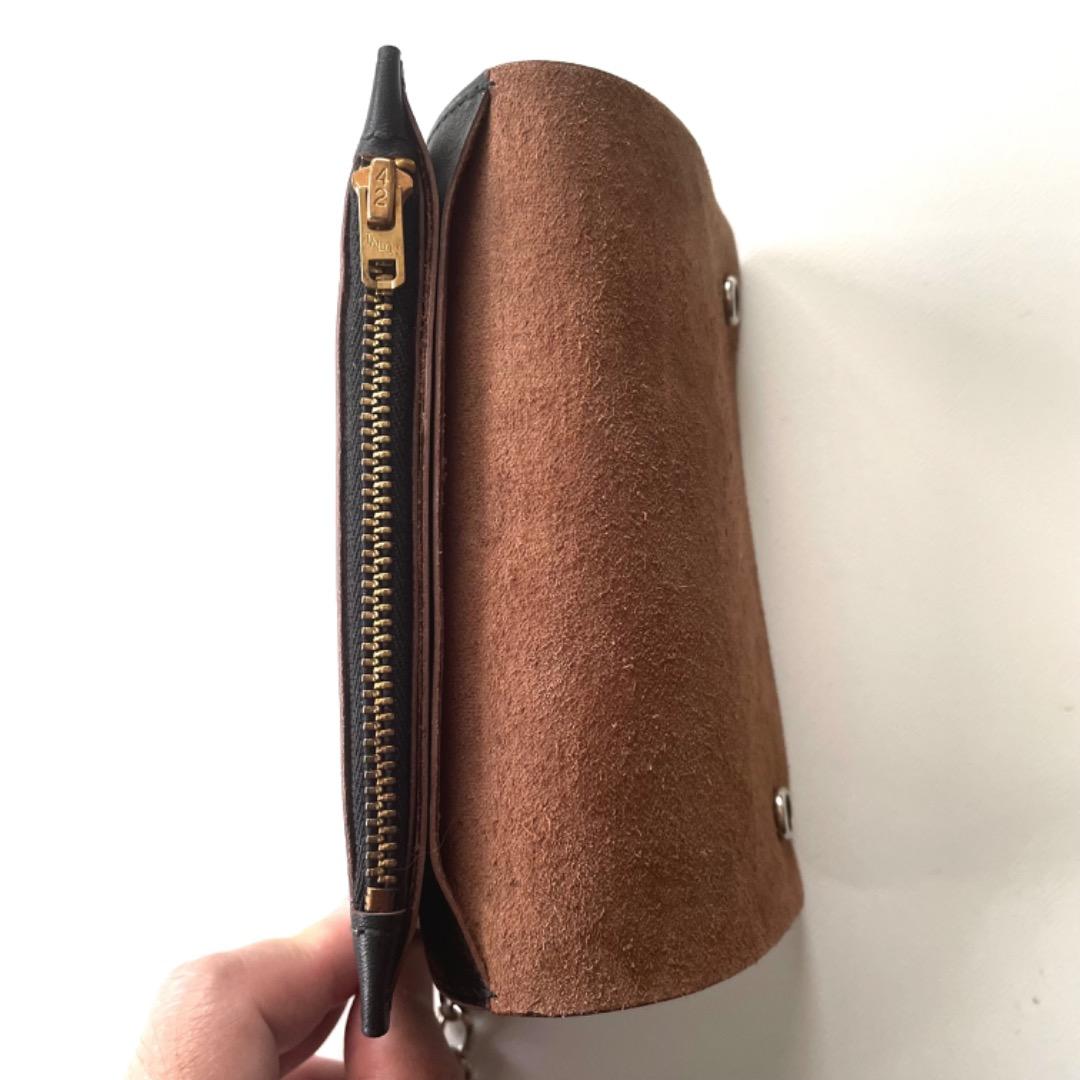 ミドルトラッカーウォレット　ホースハイド　ロウ付けチェーン　ヴィンテージタロン