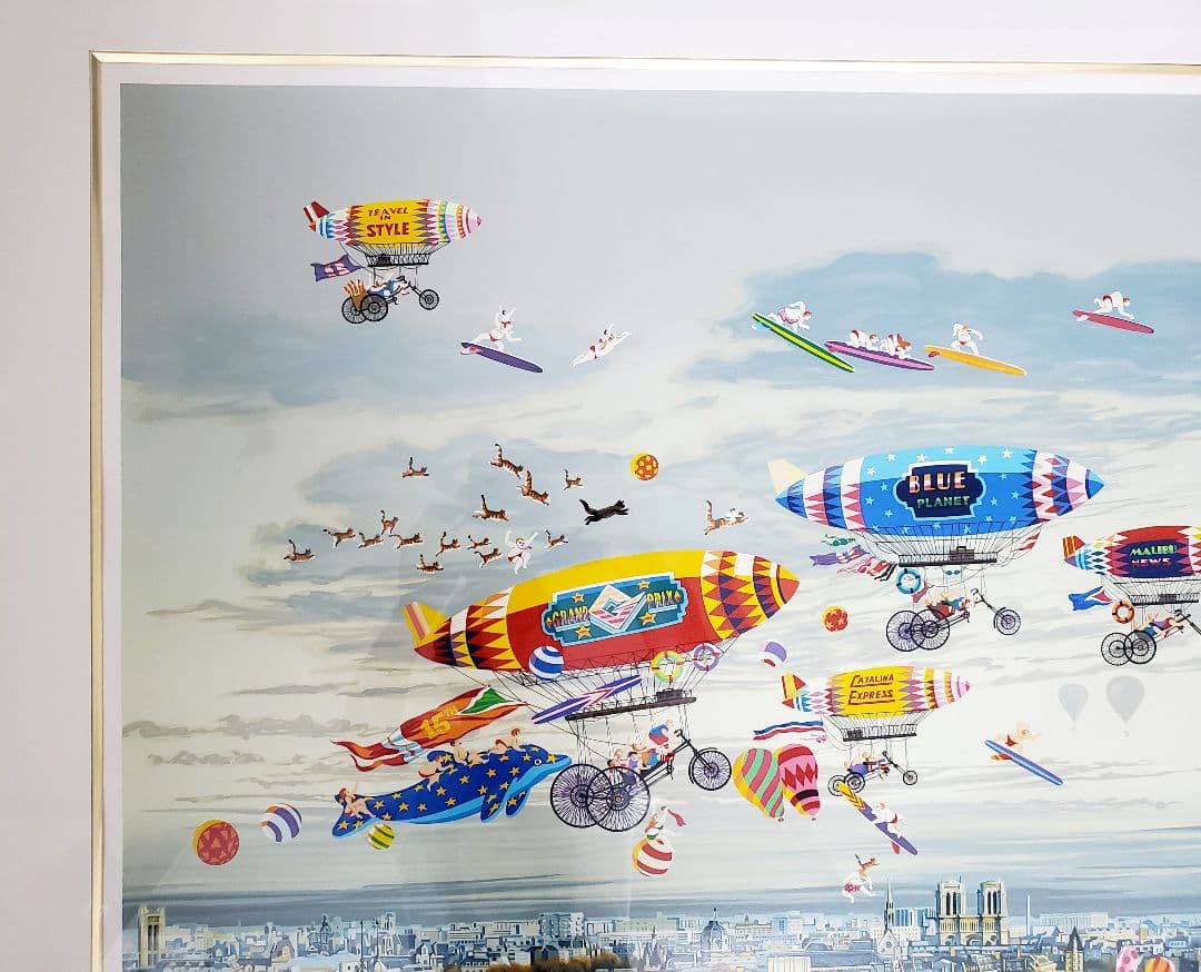 SGOSSK様専用ヒロ ヤマガタ そよ風に乗って シルクスクリーン 直筆