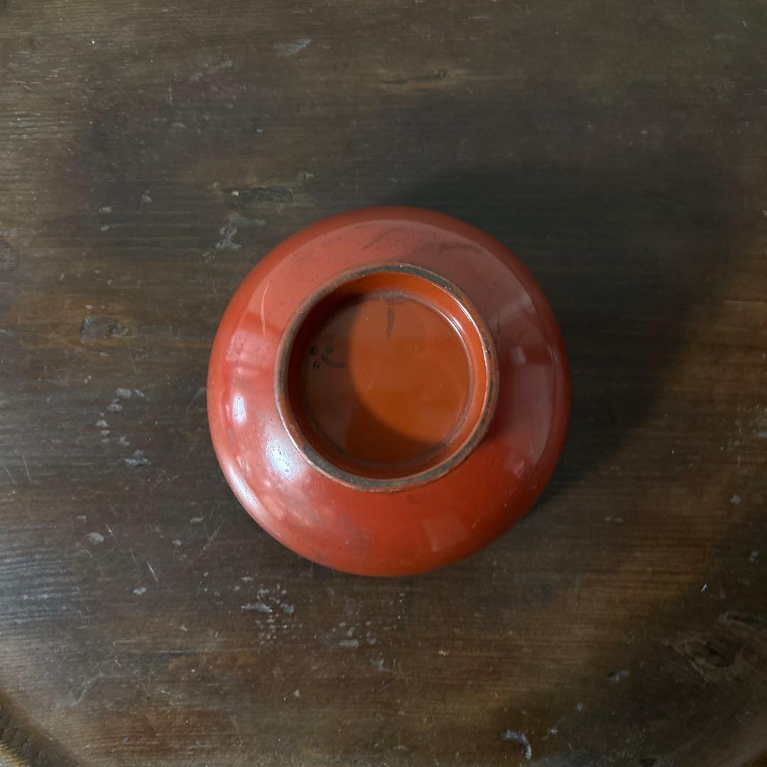 時代朱塗椀 根来.懐石.酒器.古道具.アンティーク.検:白洲正子.秦秀雄.李朝