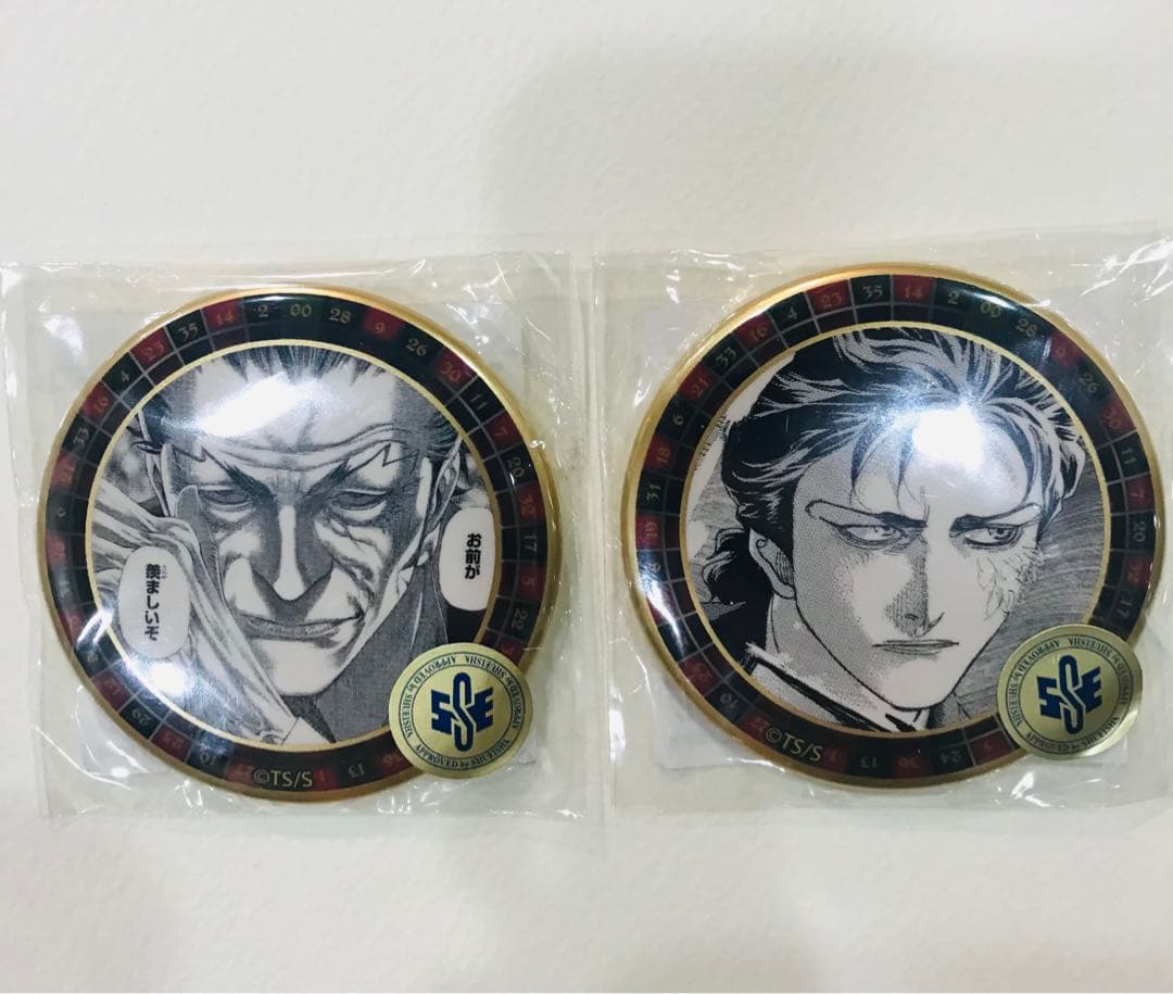 嘘喰い くじメイト 缶バッジセット【切間撻器＆真鍋匠】 - メルカリ