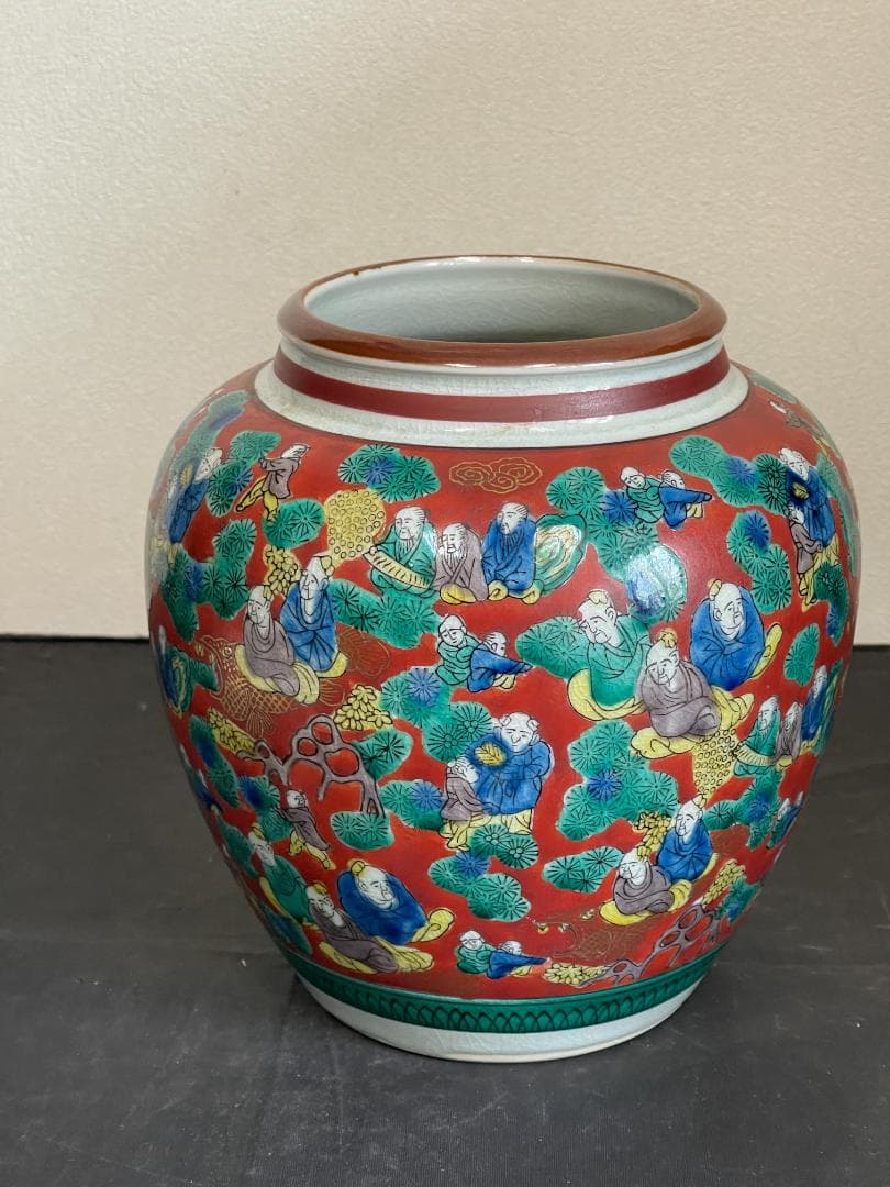 九谷木米　花瓶　３５９