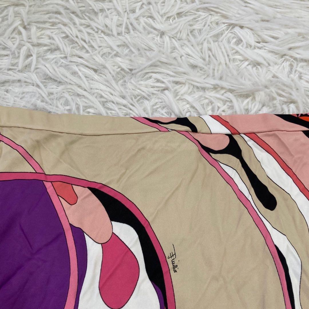 EMILIO PUCCI 総柄タイトスカート ピンク 42 エレガント オシャレ
