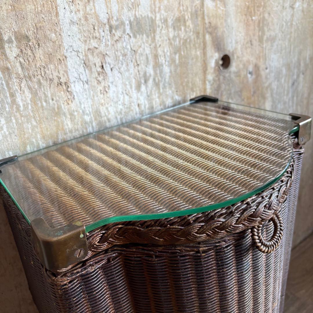 LLOYD ROOM ヴィンテージ ガラストップ リネンボックス バスケット