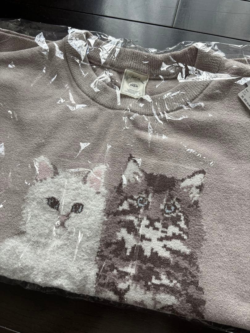 ジェラートピケパジャマ ルームウェア ツインズキャットジャガードプルオーバー