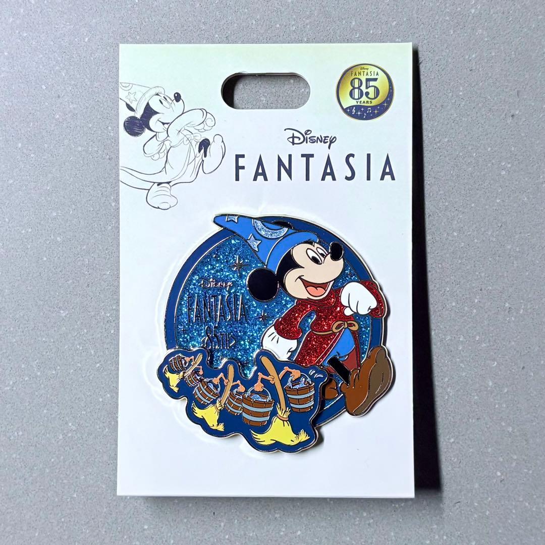 ディズニー ミッキー ファンタジア 85周年 ミラー キーホルダー ピンバッジ