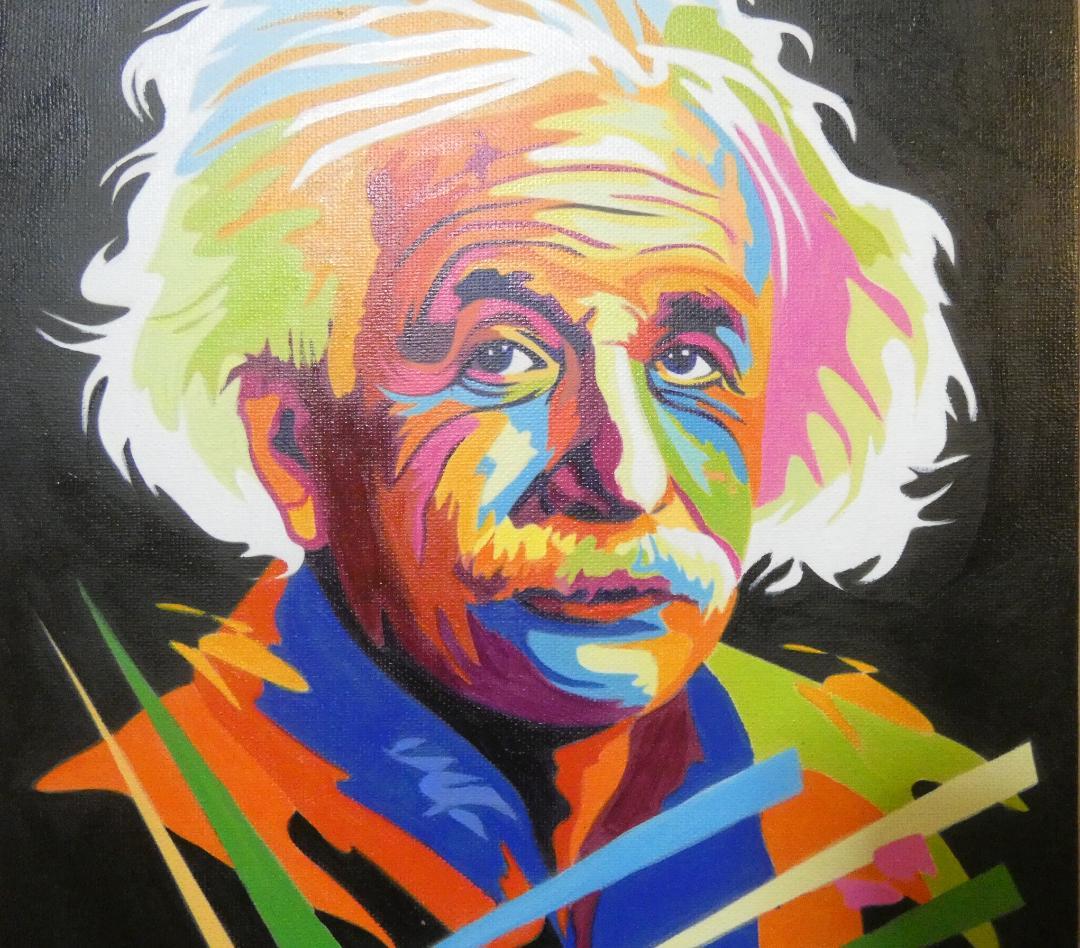 アンディ・ウォーホル「 Einstein」サインF6額装 肉筆手描き