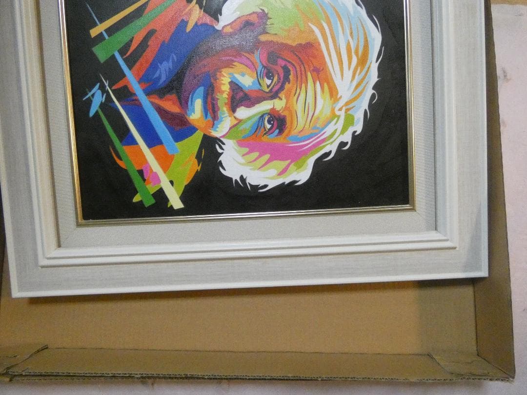 アンディ・ウォーホル「 Einstein」サインF6額装 肉筆手描き