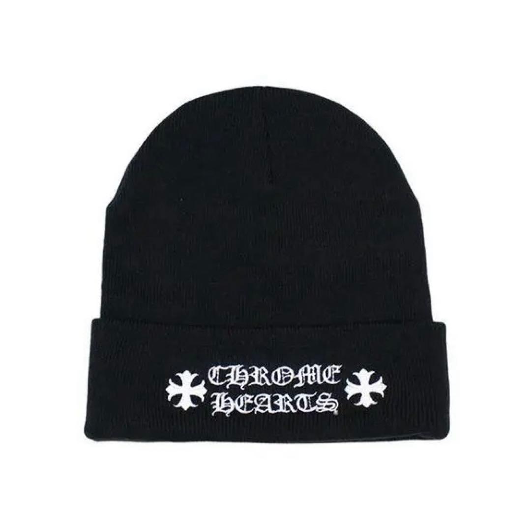 クロムハーツCHROME HEARTS ニット帽 ブラック