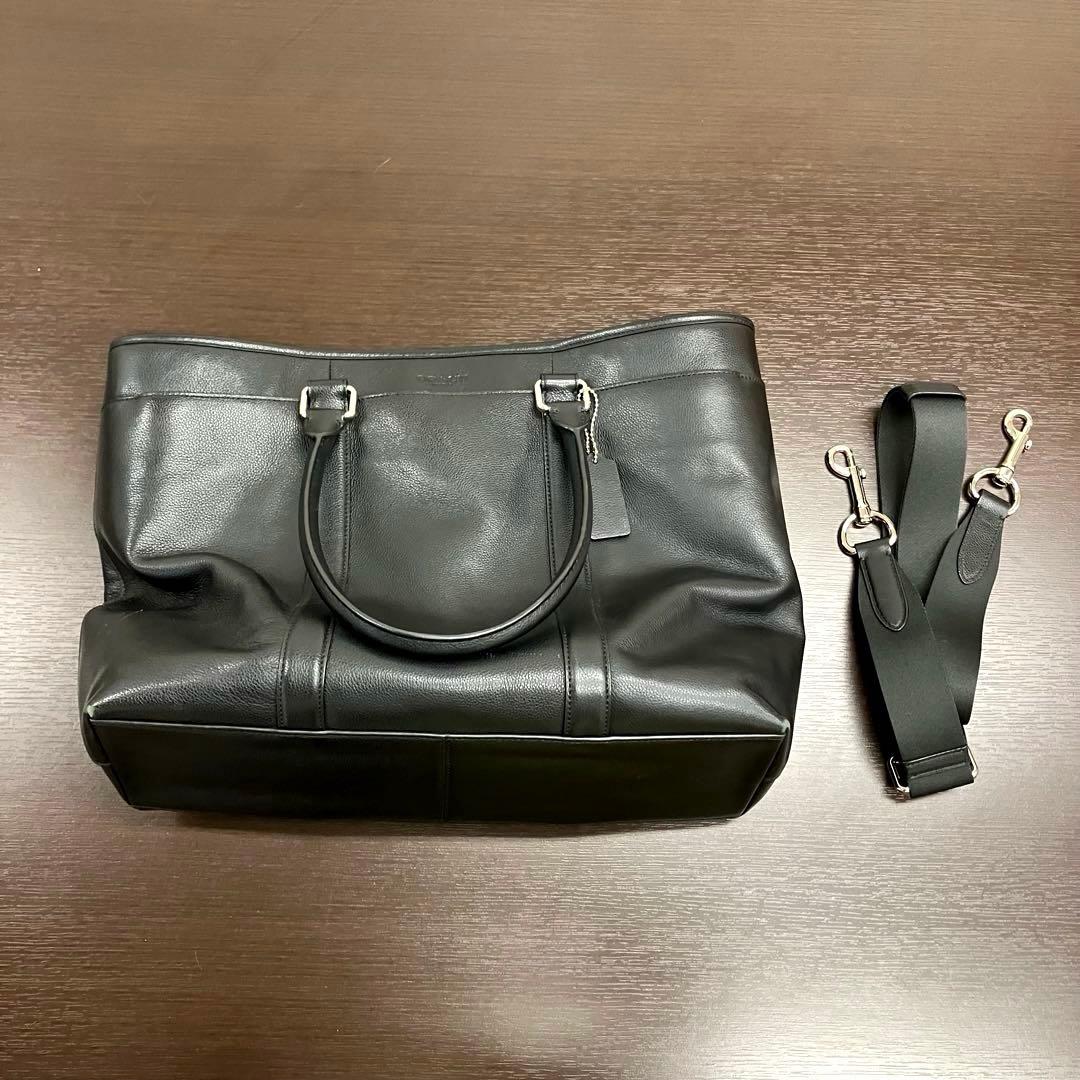 COACH ブラック レザー トートバッグ