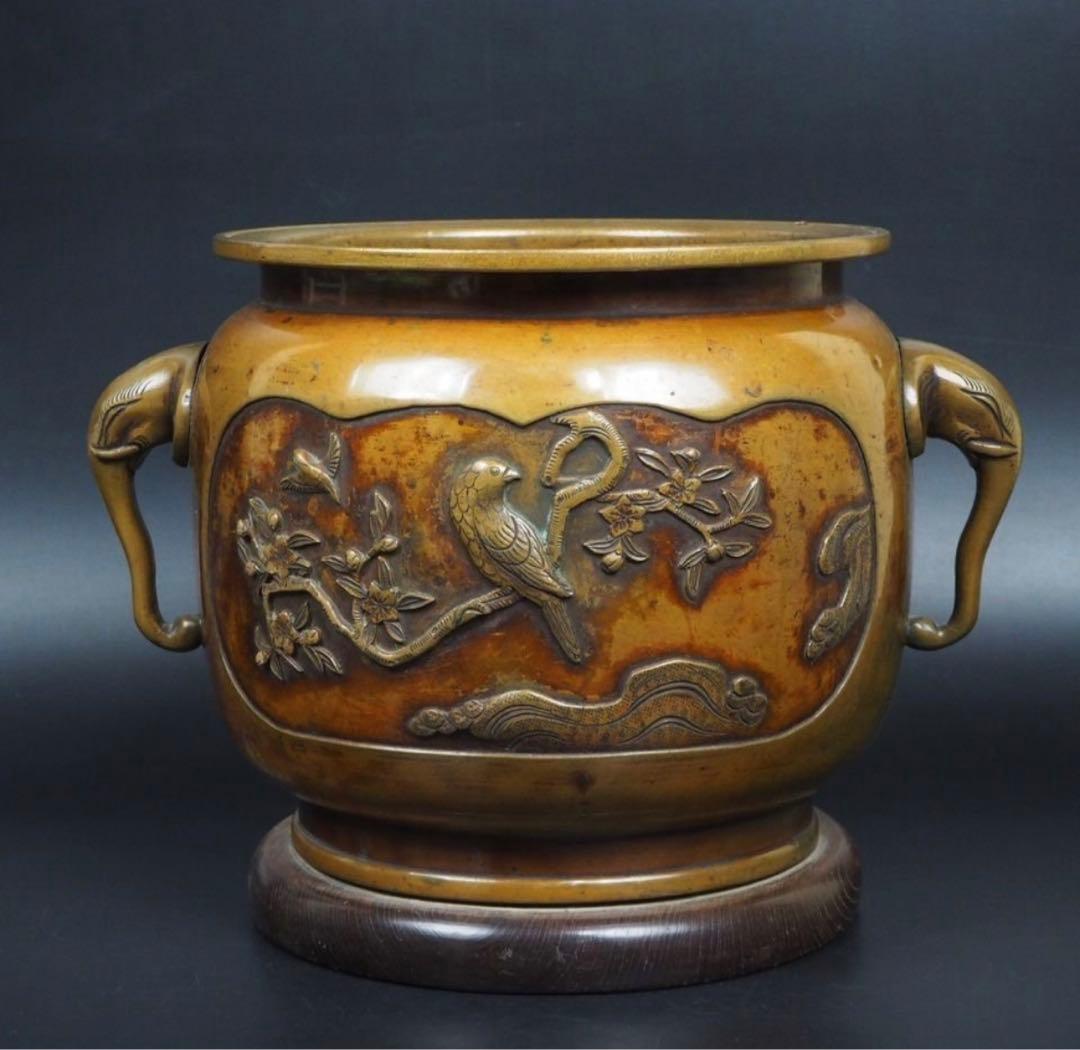 漢青 陶器製花瓶 美術品・アンティーク・コレクション