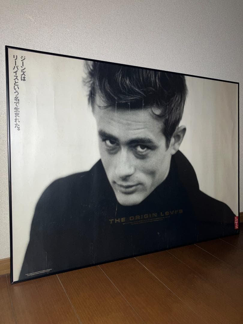 80'後半～90年代 LEVI´S リーバイス 501 ディーン 額付 ポスター