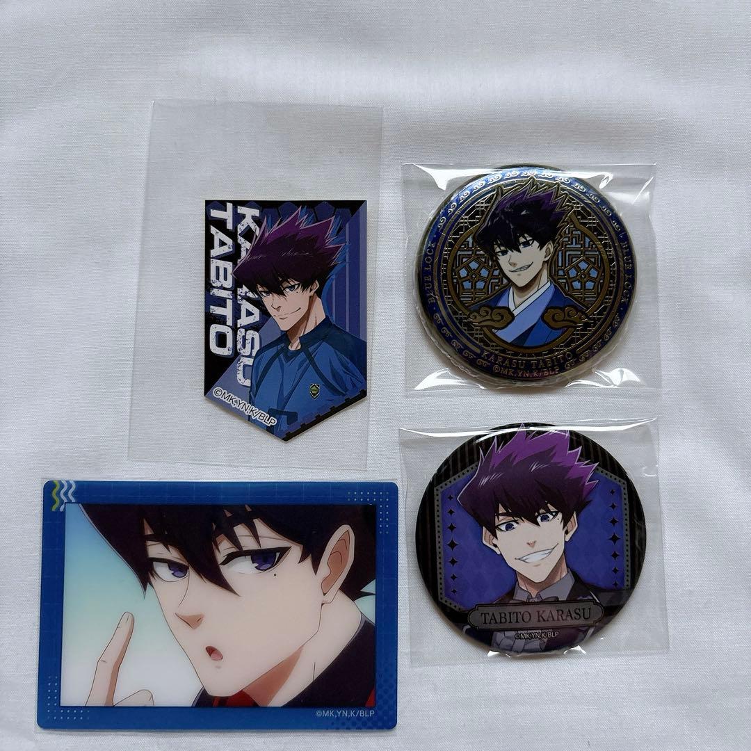ブルーロック 烏旅人 缶バッジ ステッカー カード - メルカリ
