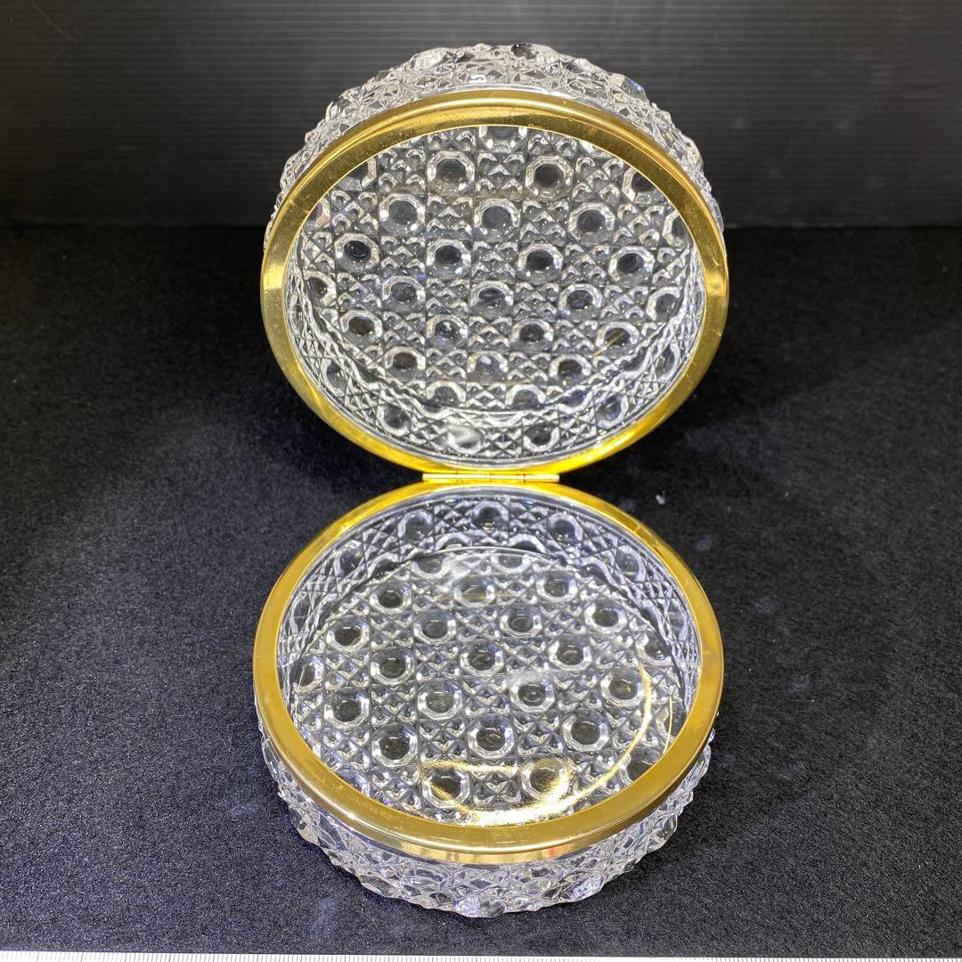 オールドバカラ ダイヤモンドピエール 蓋物 タサコサ 東里7-1210☆1F