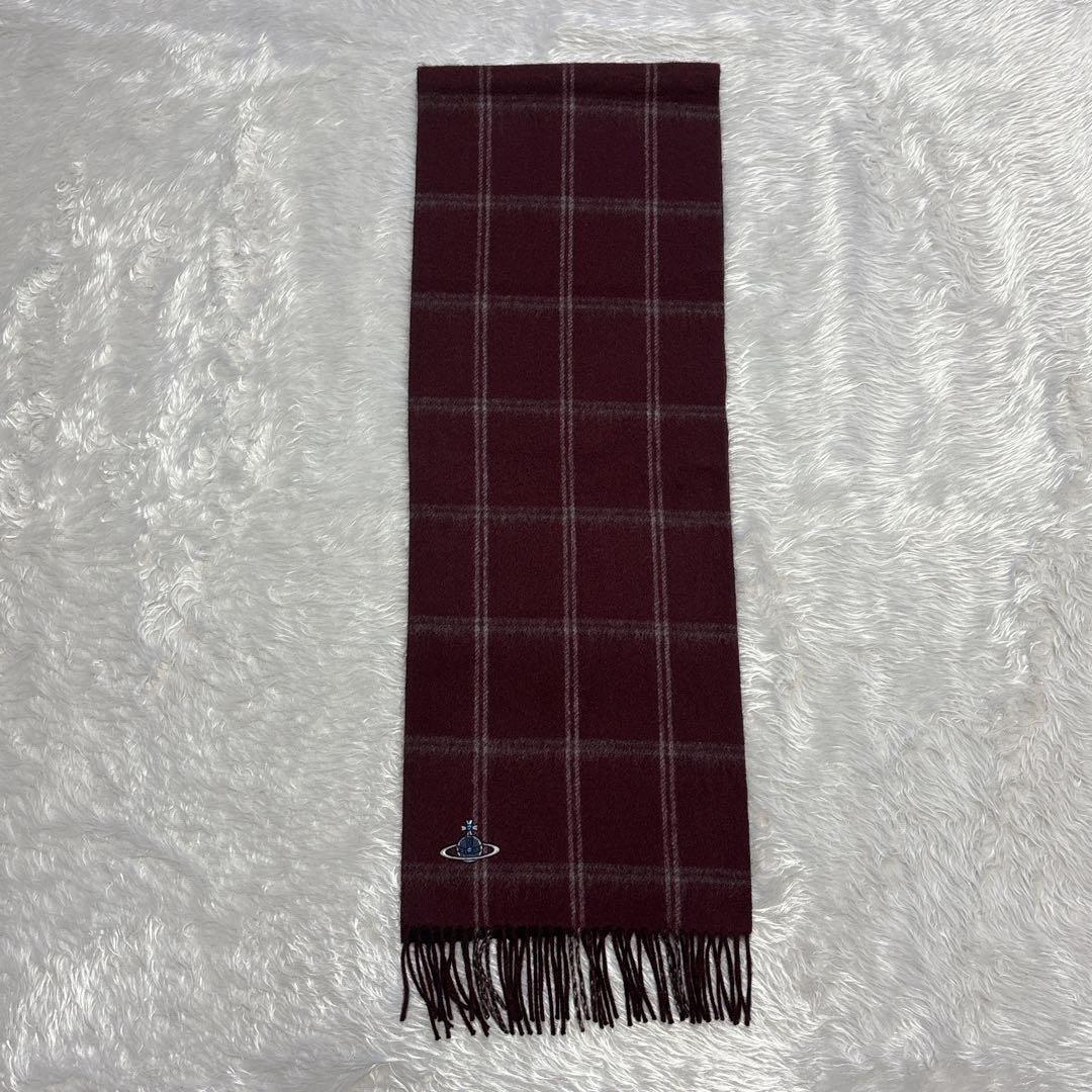 ヴィヴィアンウエストウッド マフラー カシミヤ100% リバーシブル オーブ