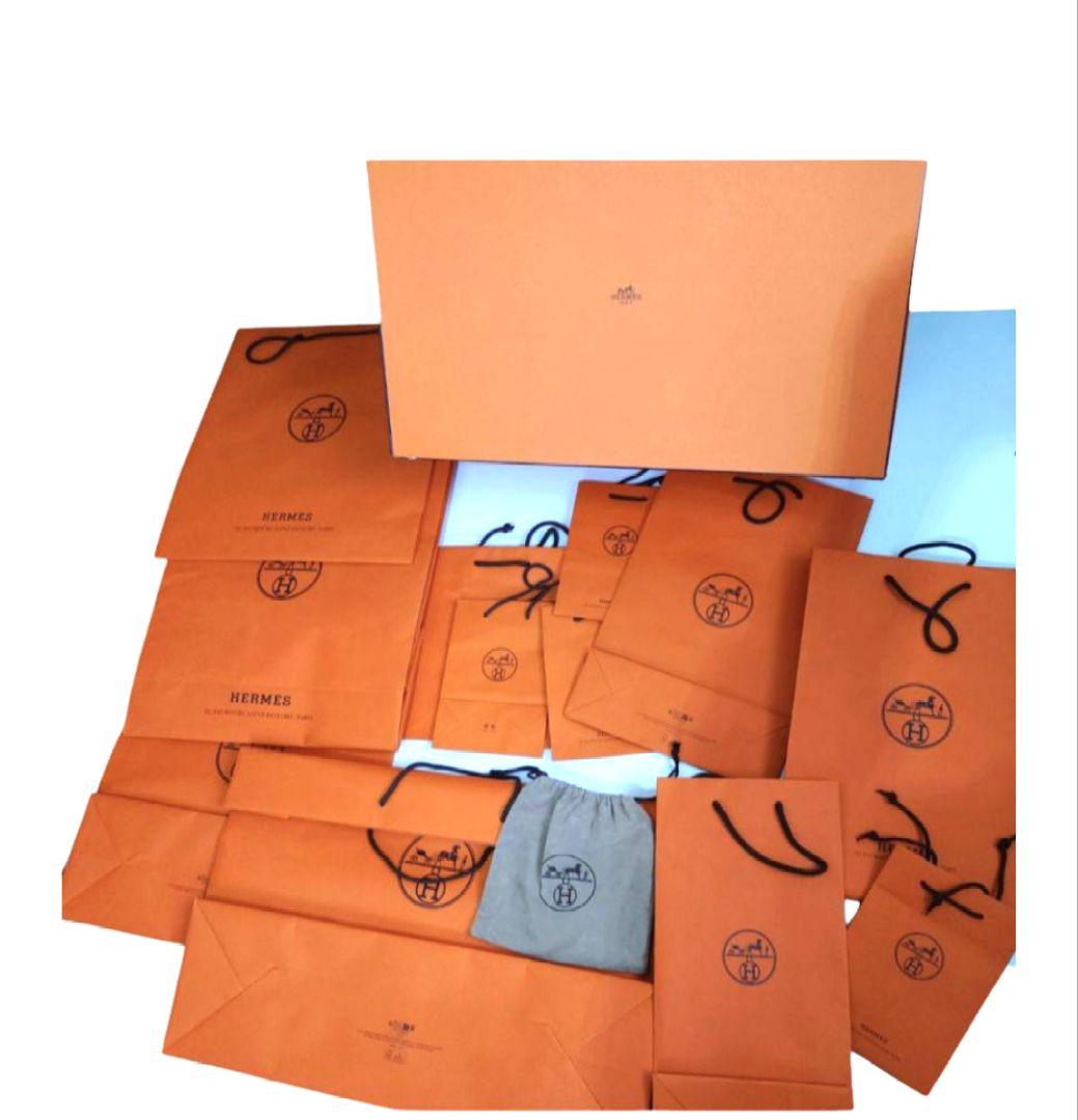 HERMES エルメス空箱15個 、紙袋14個、巾着袋 1個 合計30個