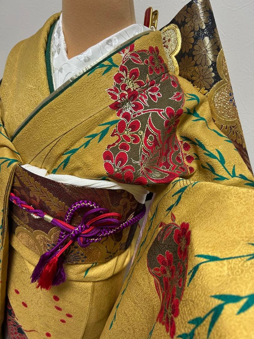 豪華新品西陣織袋帯付き 正絹振袖フルセットお探しの方に！！アースカラー