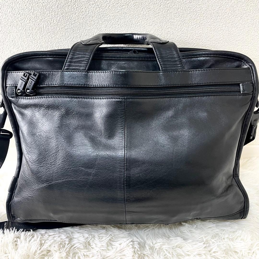 トゥミ TUMI ビジネスバッグ　ショルダーバッグ　オールレザー　ブラック　黒