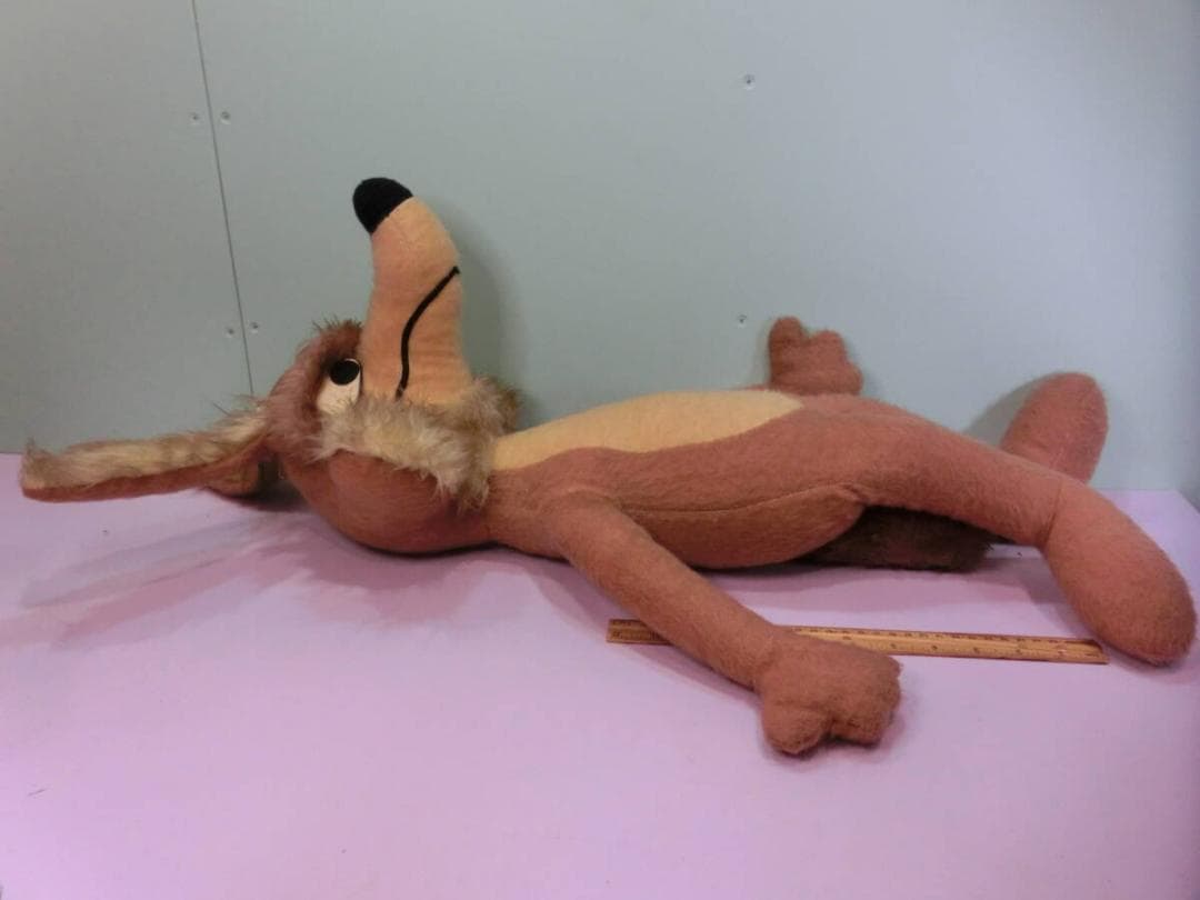 ルーニーテューンズ◆ワイリー・コヨーテ 1971年 特大ぬいぐるみ 77㎝