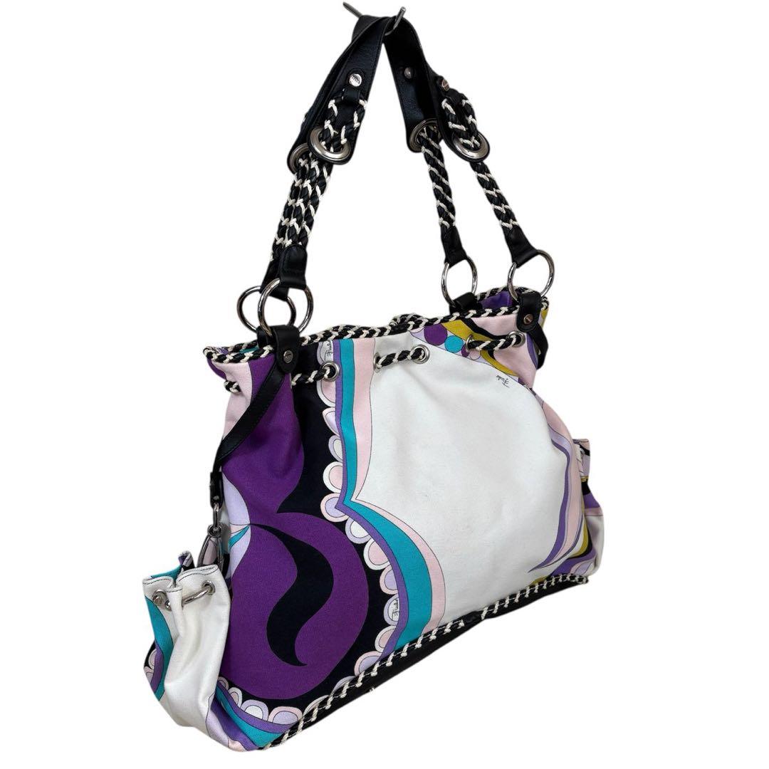 エミリオプッチ ショルダーバッグ　2005年　ラクロワ期　レザー　キャンバス