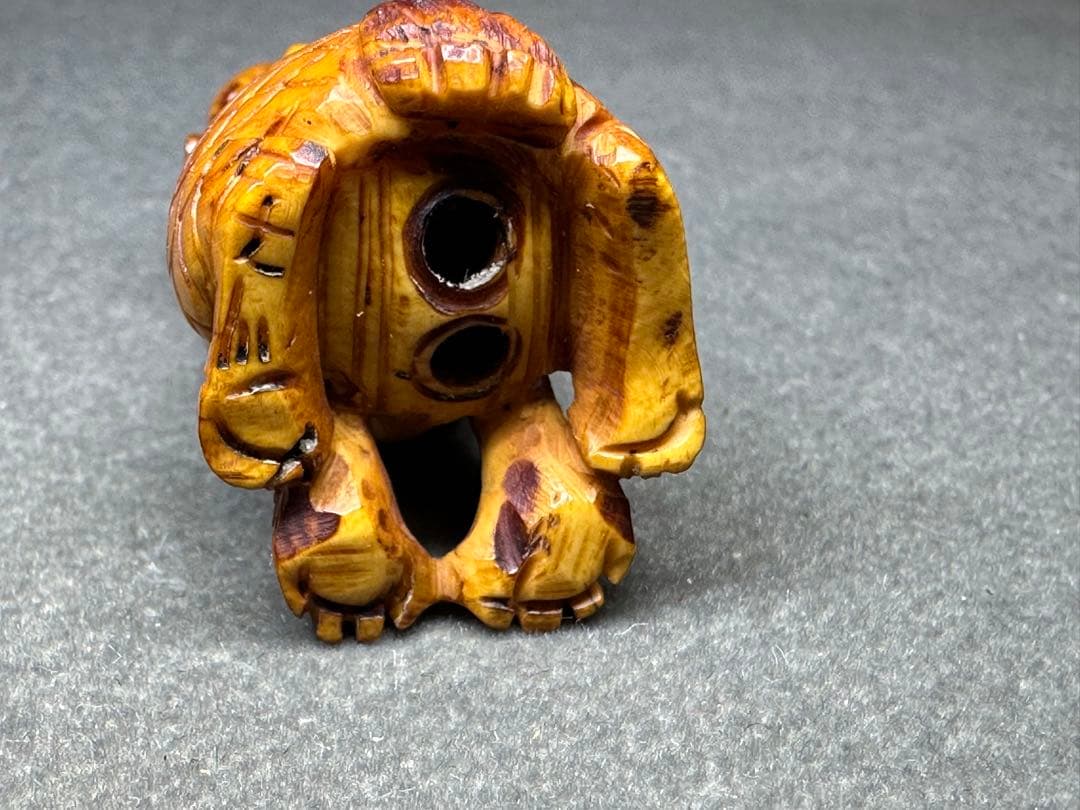 極上根付天然素材アンティーク和彫置物骨董飾り物古美術品 置物