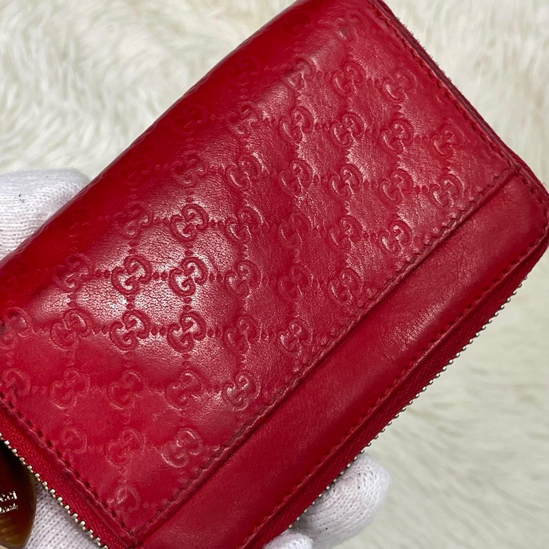 GUCCI グッチ ケース ラウンドファスナー 財布 ハート ロゴ GG