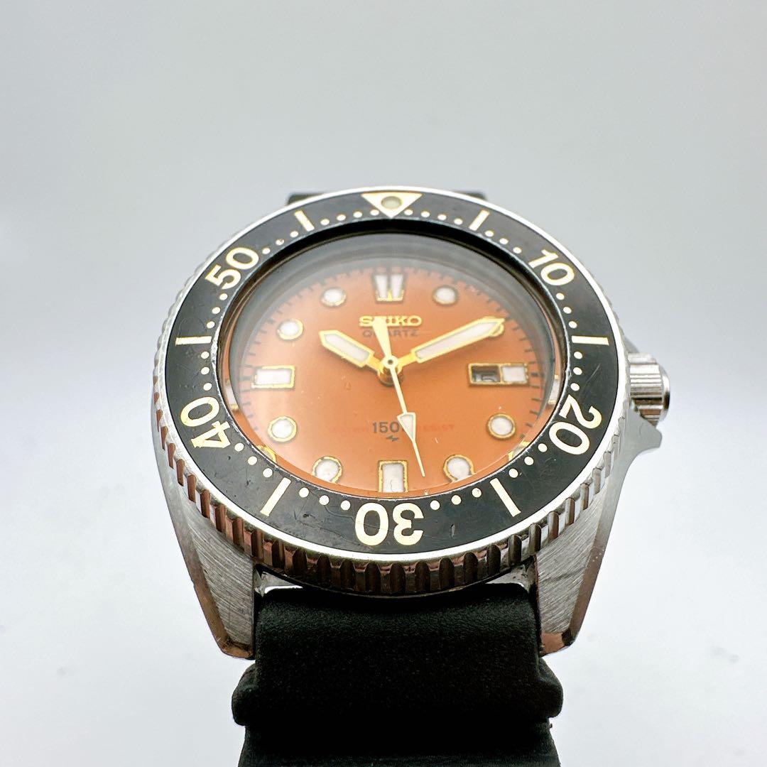 美品 稼動品 ビンテージ セイコー ダイバー メンズ腕時計 オレンジ 2625