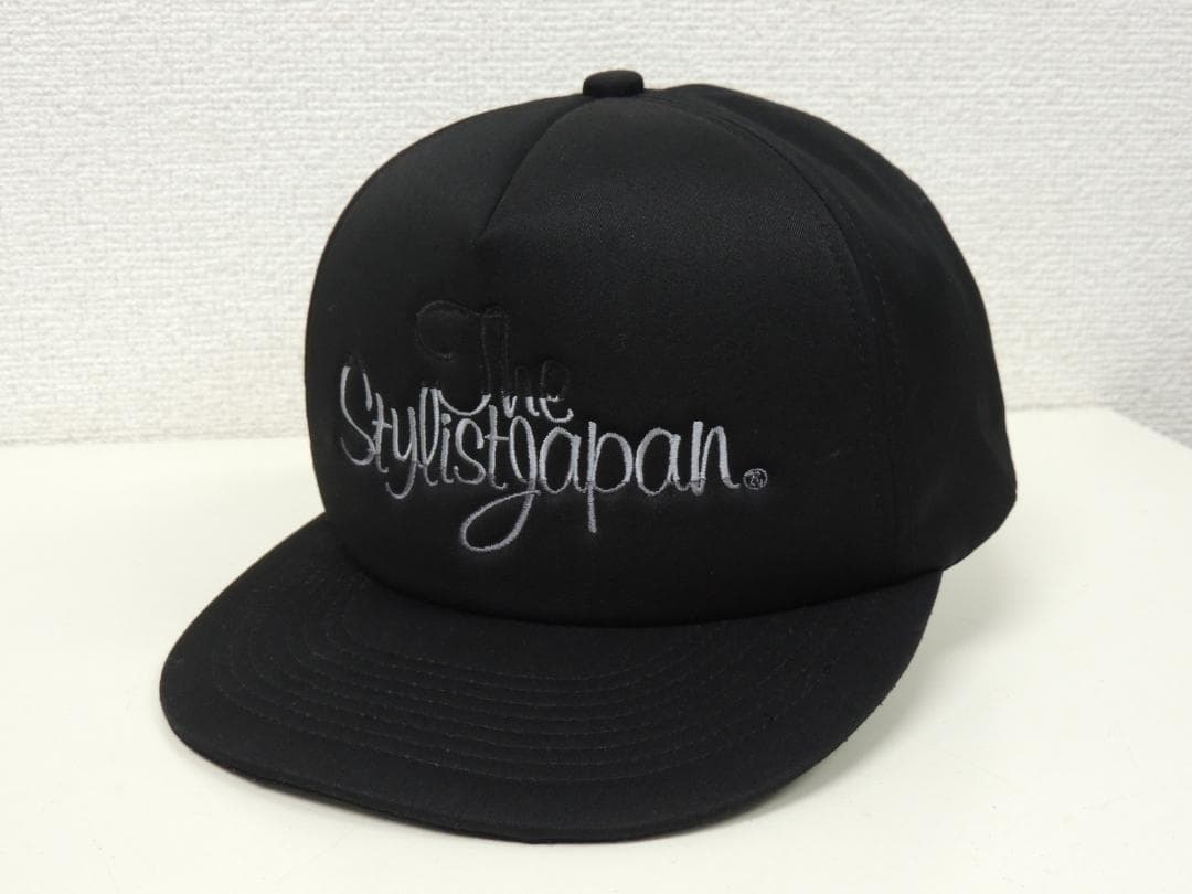 スタイリストジャパン 刺繍 ロゴ スナップバック キャップ 黒 長瀬智也