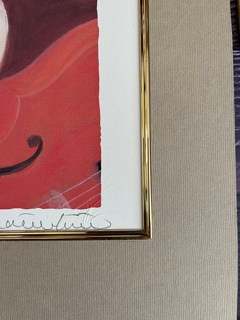 限定版画 額入り エディション番号、証明書.直筆サイン19/140 ジニー・キム